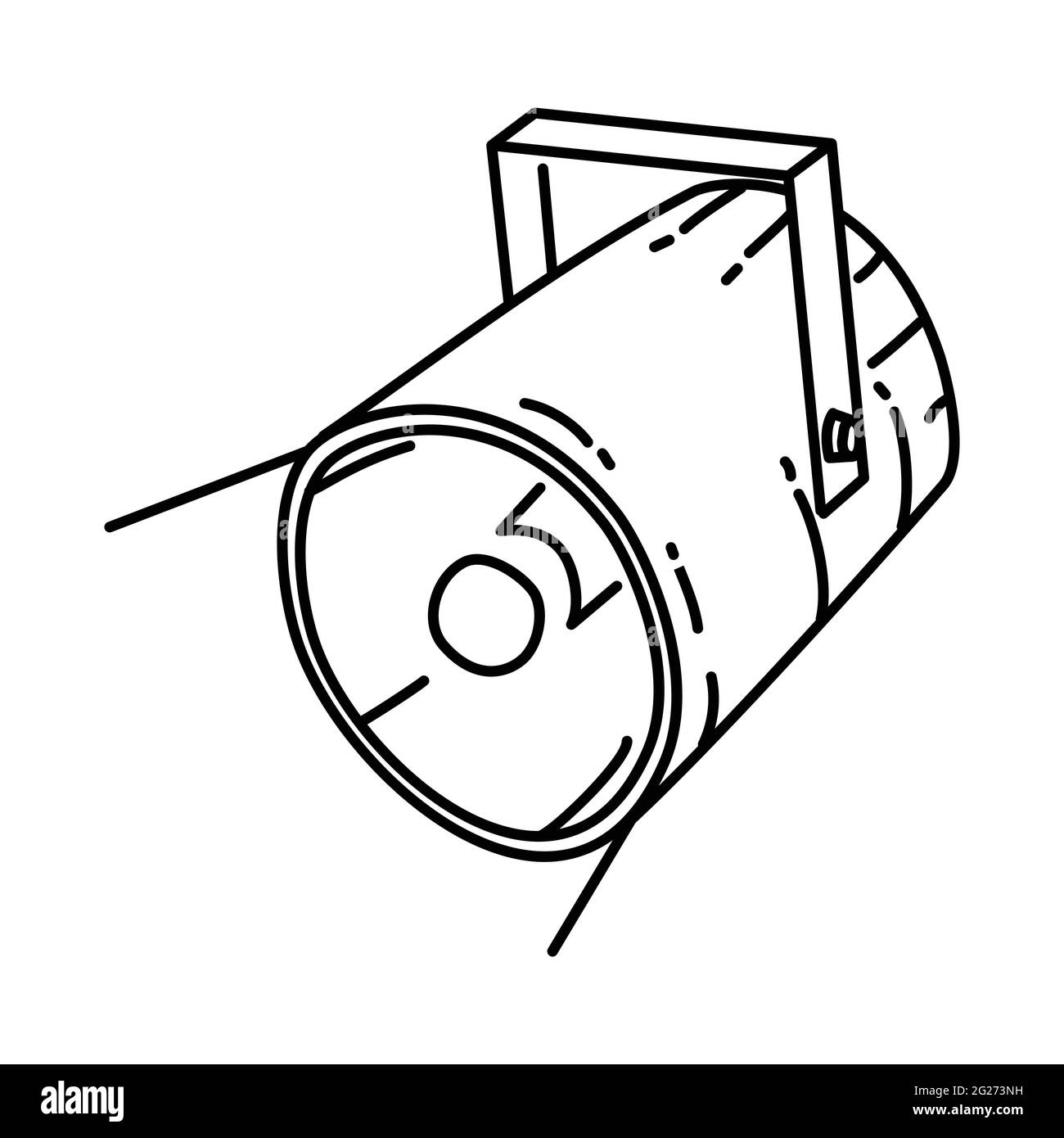 Spotlight ist Teil des handgezeichneten Vektorsymbols für Übertragungsgeräte. Stock Vektor
