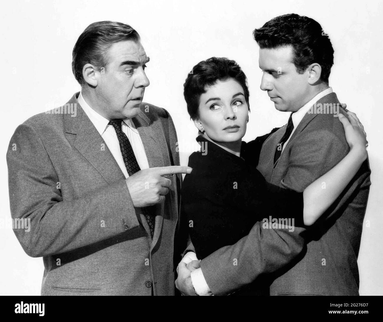 Jean Simmons, Paul Douglas, Anthony Franciosa, 'This could be the Night' (1957) MGM / Aktenzeichen # 34145-132THA Stockfoto