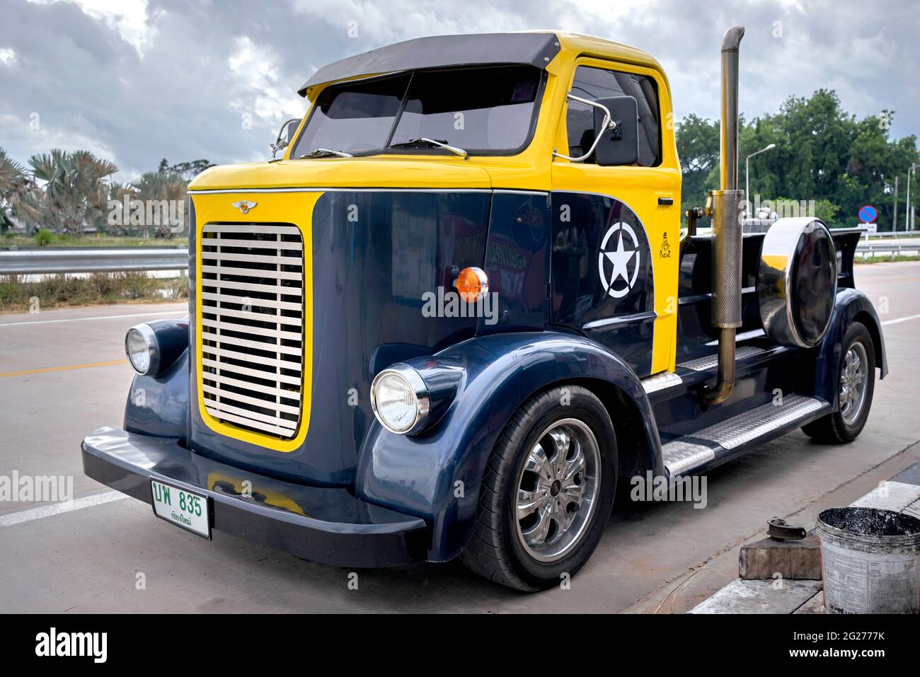 Oldtimer, Pickup, amerikanisch, USA. Gesehen in Thailand, Südostasien Stockfoto