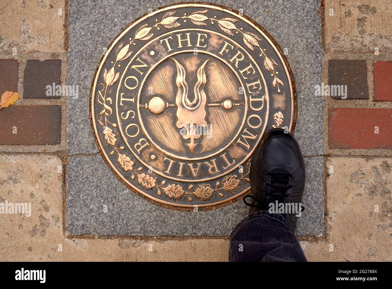 USA; BOSTON, MASSACHUSETTS; WANDERN AUF DEM HISTORISCHEN FREEDOM TRAIL Stockfoto