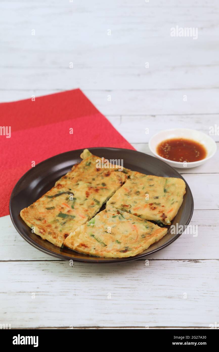 Buchimgae (Koreanischer Pfannkuchen) Stockfoto