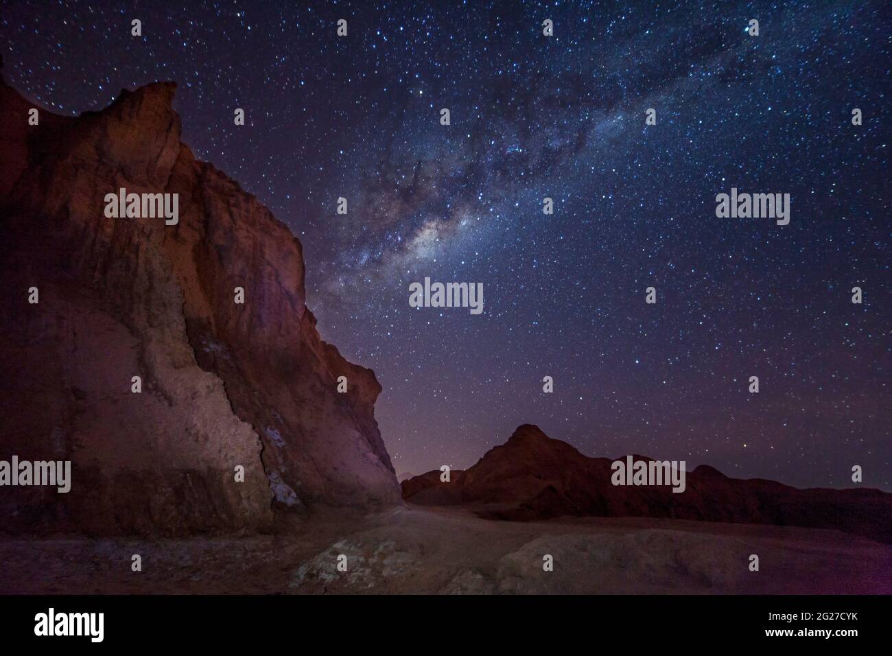 Nightscape im Death Valley, Chile. Stockfoto