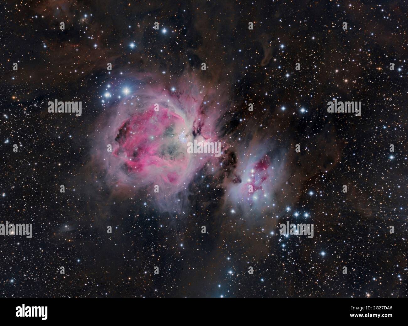 Messier 42, Orion-Nebel. Stockfoto