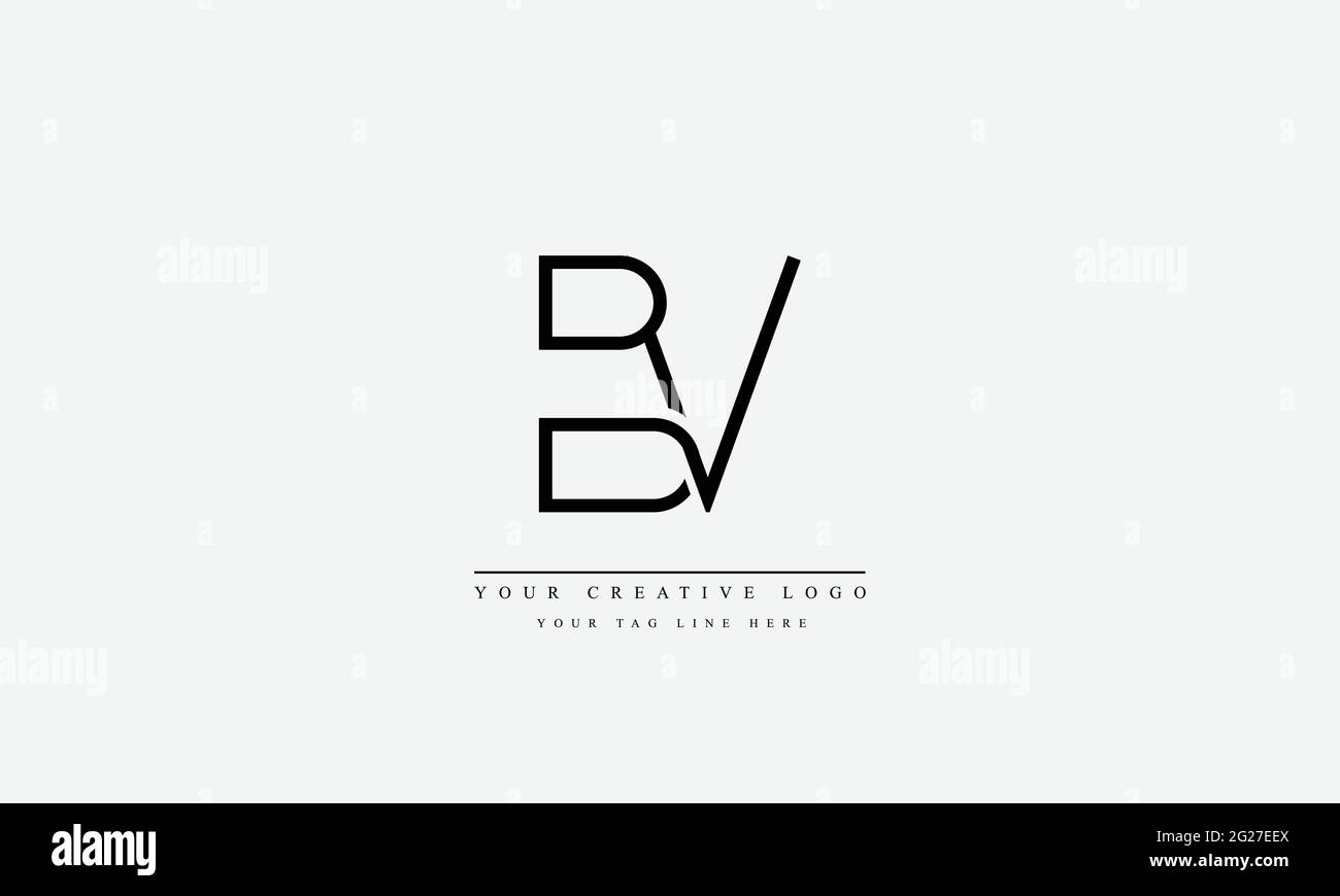 BV VB abstrakte Vektor-Logo-Monogramm-Vorlage Stock Vektor