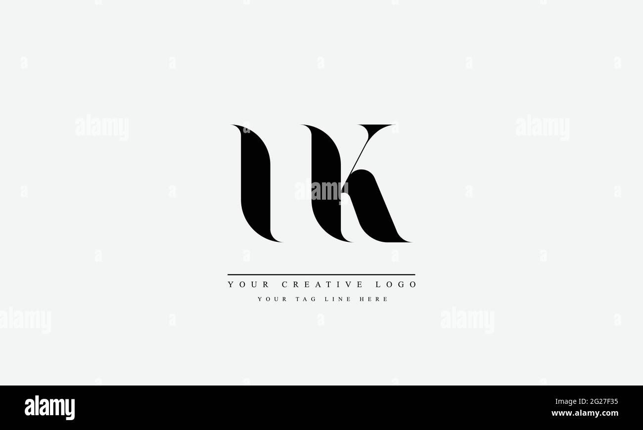 UK KU U K abstrakte Vektor-Logo-Monogramm-Vorlage Stock Vektor