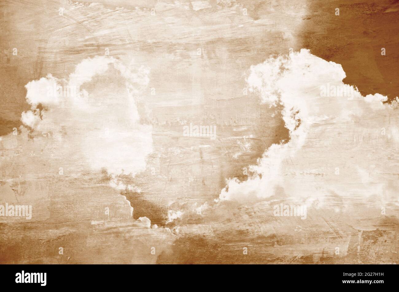 Retro-Stil Bild von Himmel und Wolken mit Sepia-Effekt Stockfoto