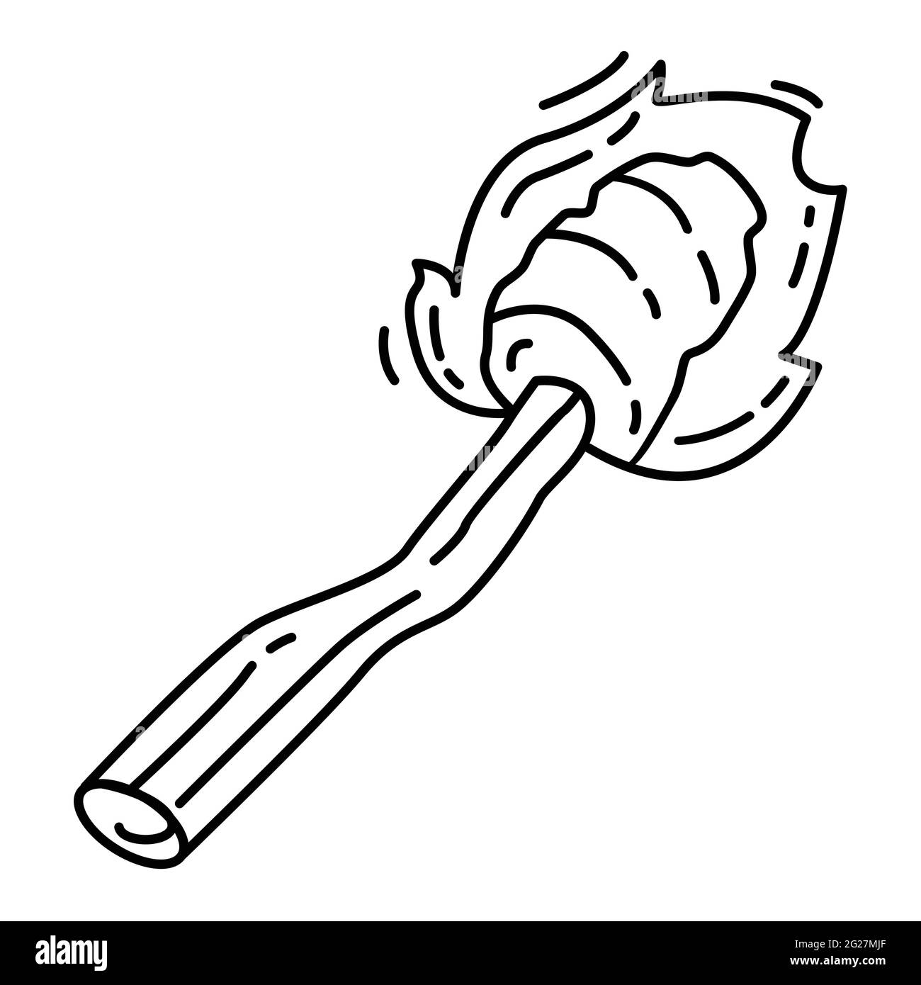 Wandern Abenteuer Taschenlampe, Reise, Reise, Camping. Handgezeichnete Icon-Design, Umriss schwarz, Doodle Symbol Vektor-Symbol Stock Vektor