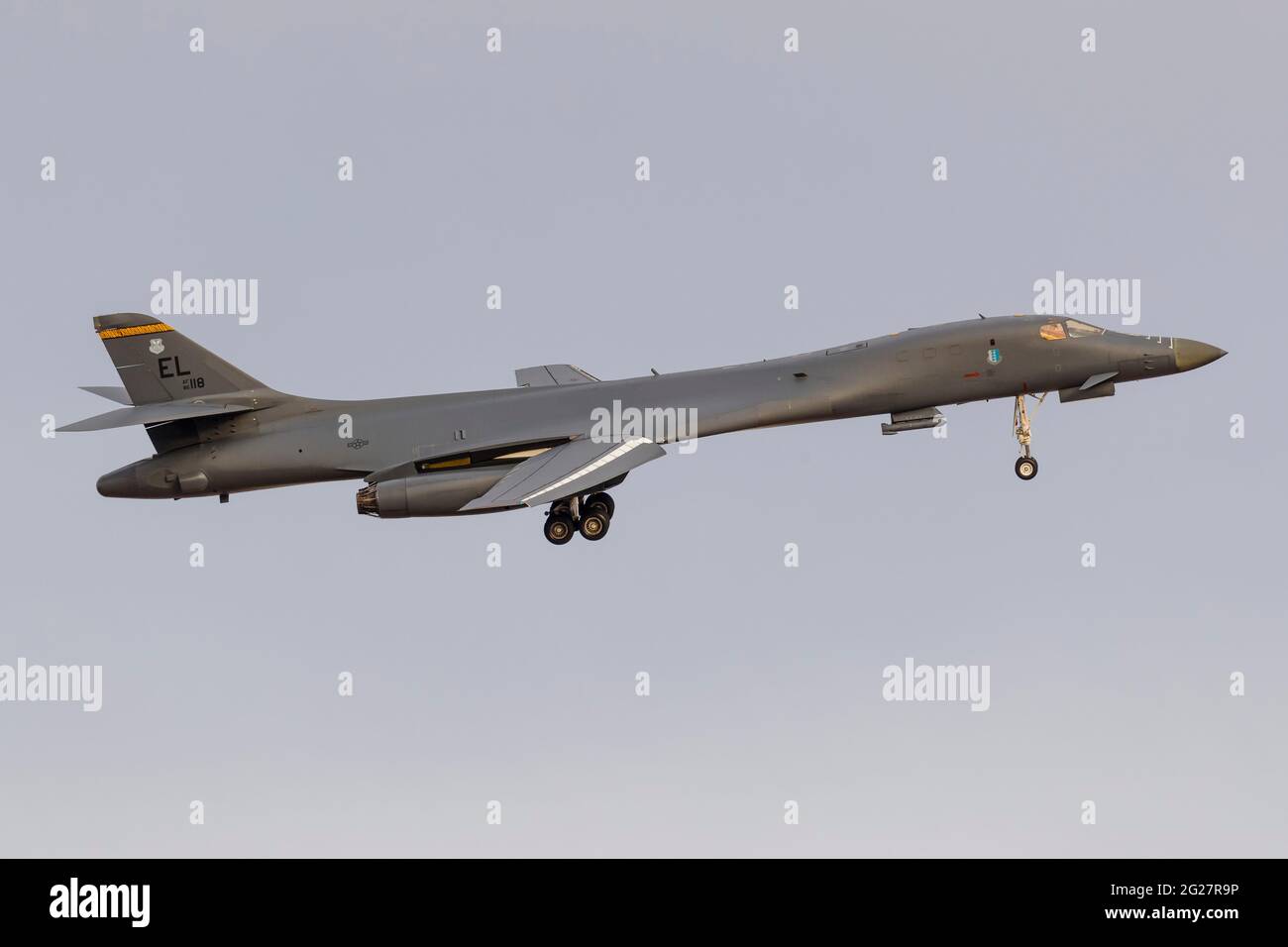 Ein B-1B Lancer der US-Luftwaffe. Stockfoto