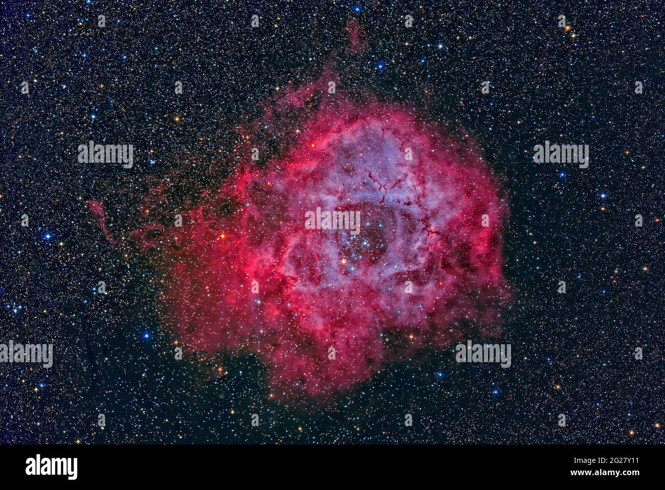 Rosettennebel NGC 2244. Stockfoto