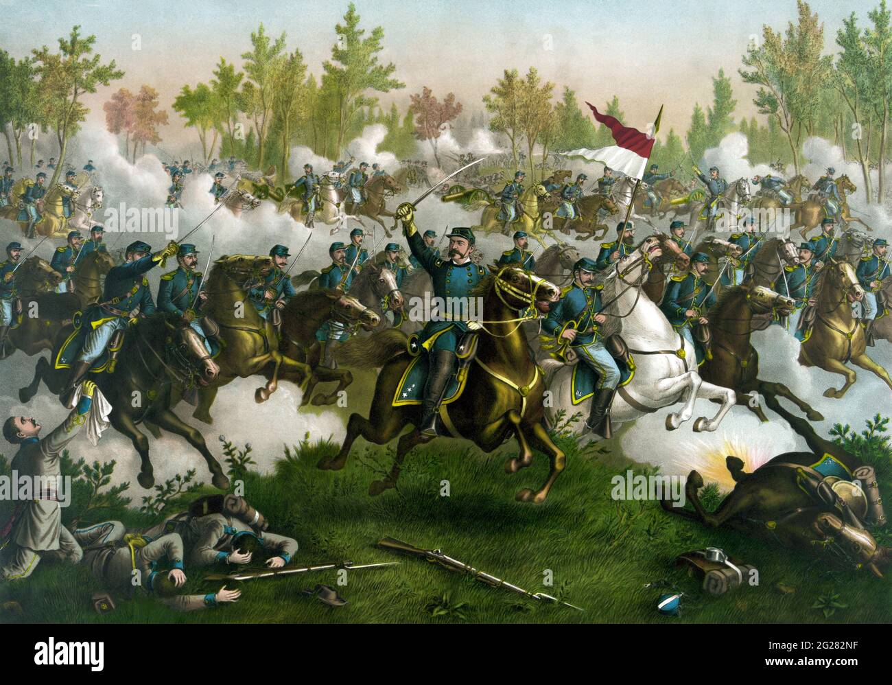 Schlacht von Cedar Creek, um 1864. Stockfoto