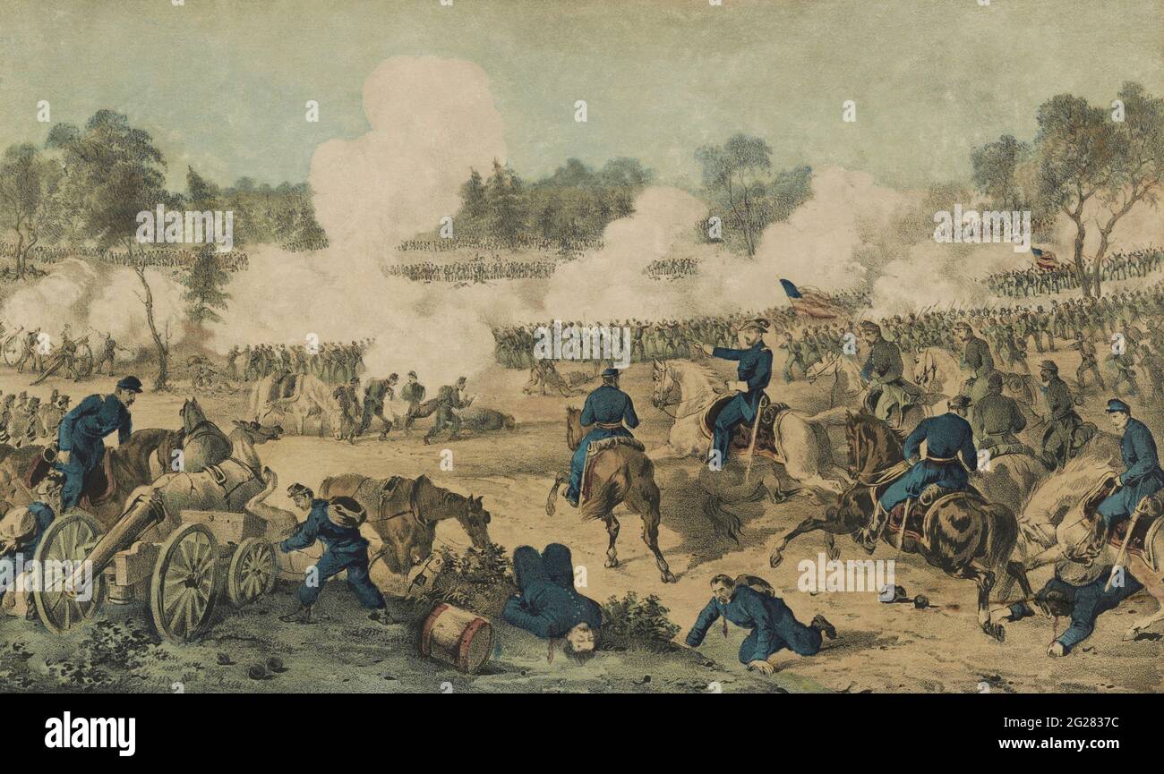 The Battle of the Wilderness, Virginia, 5.-6. Mai 1864. Stockfoto