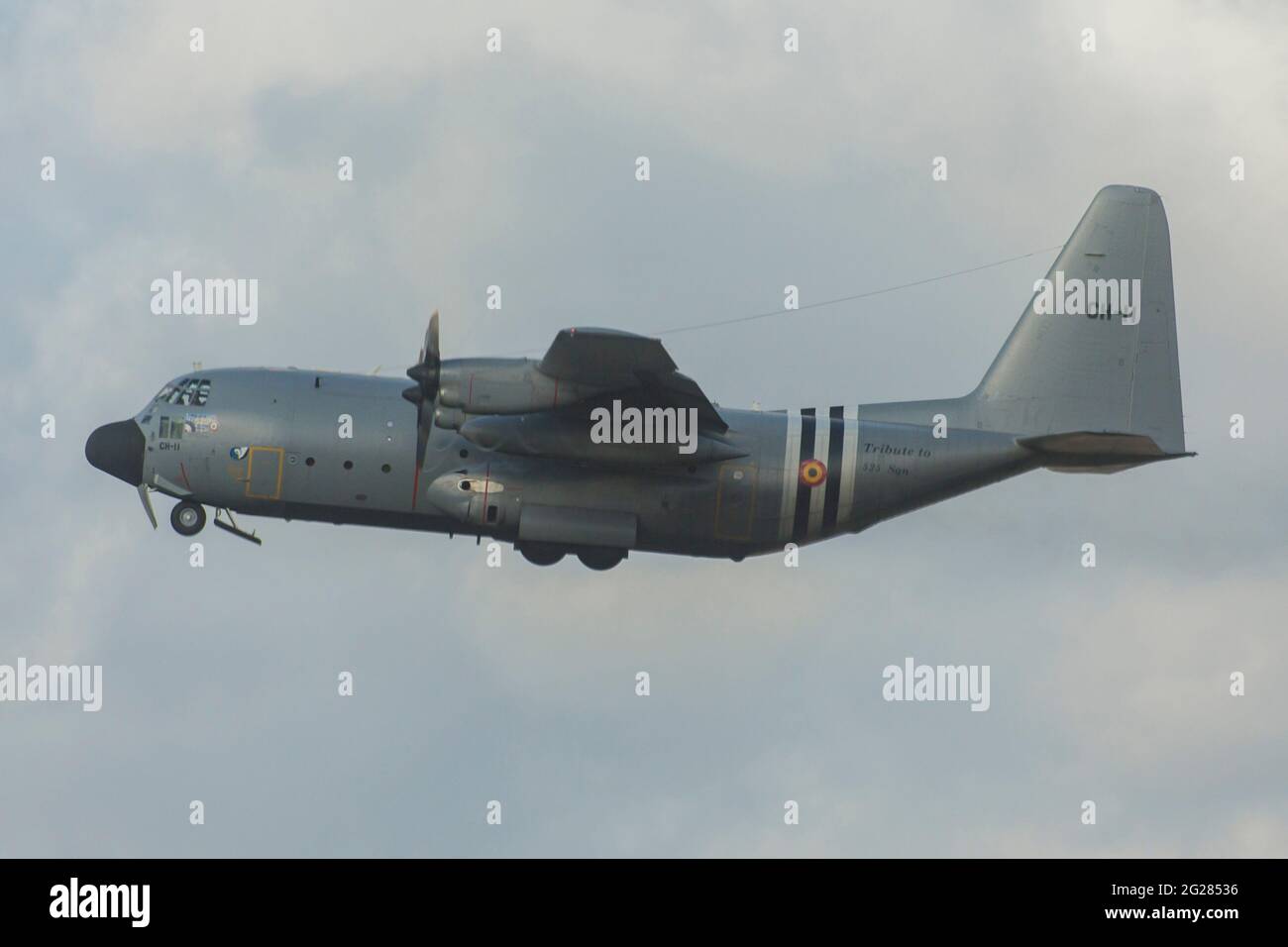 C-130H Herkules der belgischen Luftwaffe. Stockfoto