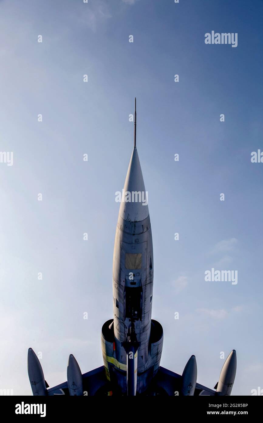 Ein erhaltener F-104G Starfighter der deutschen Luftwaffe. Stockfoto