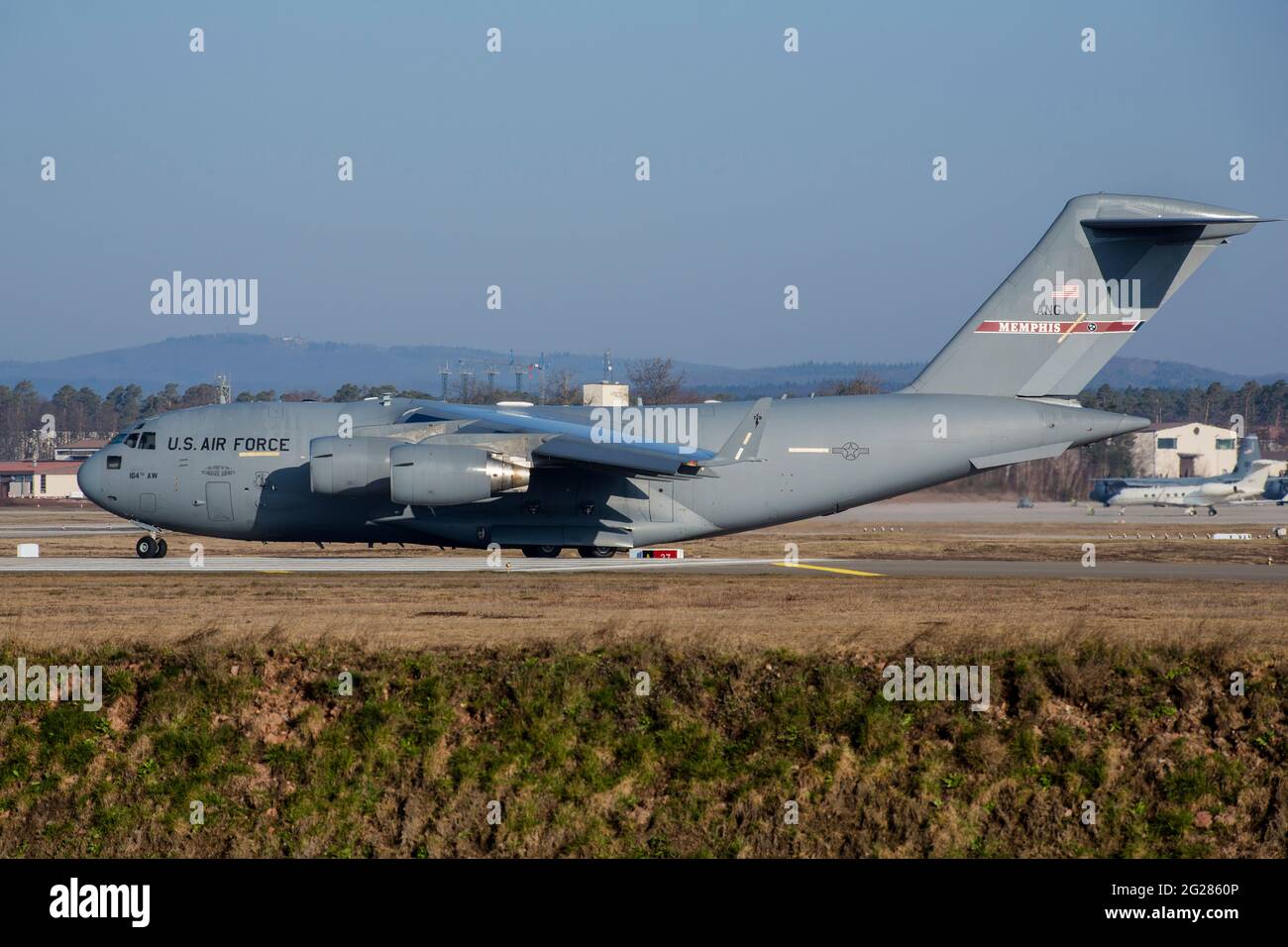 US Air Force C-17 Globemaster der Tennessee Air National Guard. Stockfoto