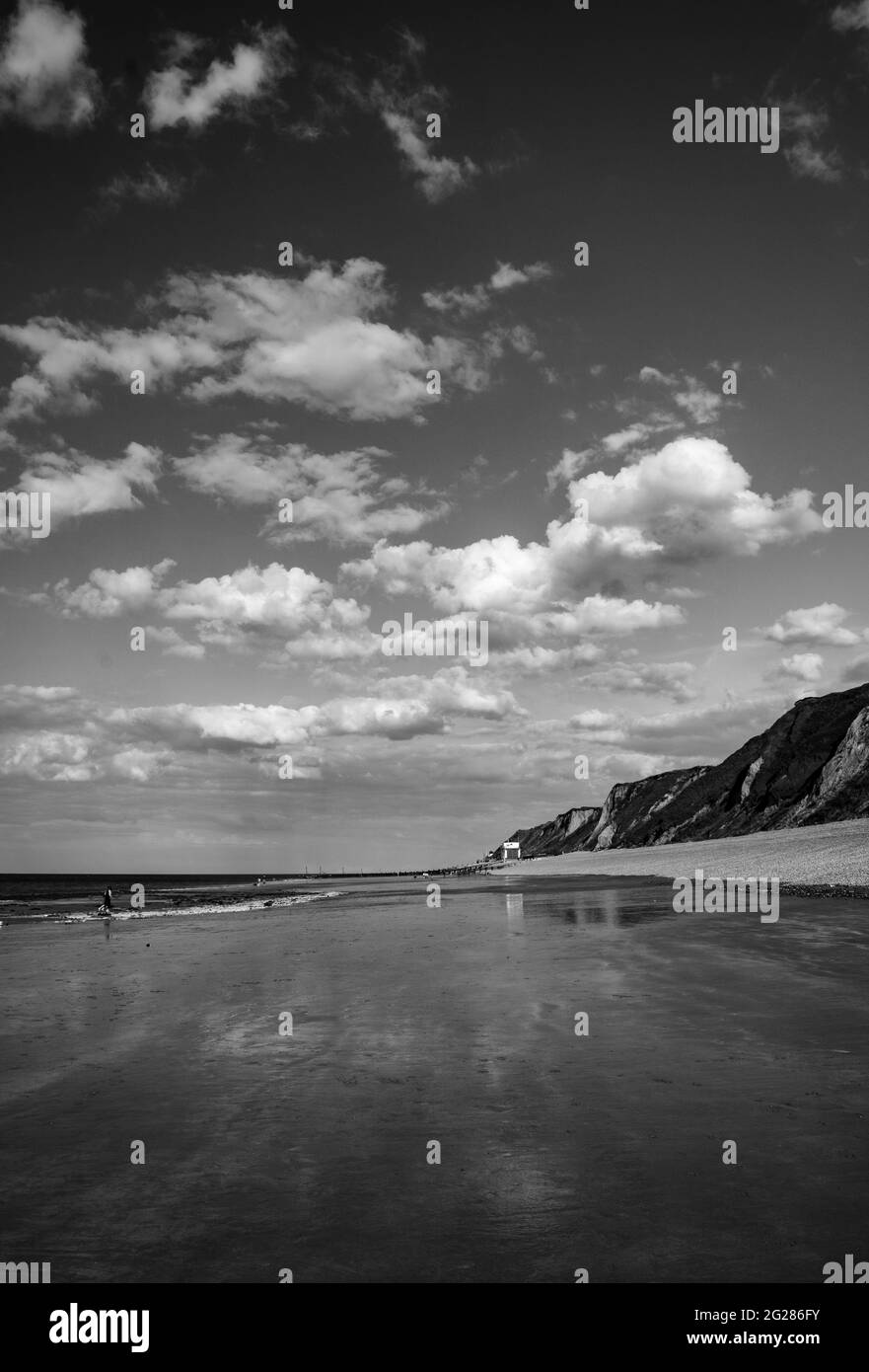 Summer's Day, Sheringham Beach, Norfolk, Großbritannien Stockfoto