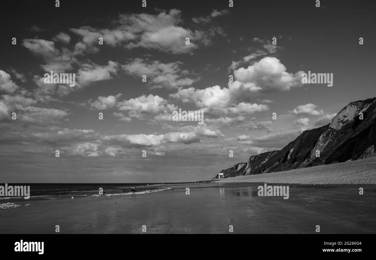 Summer's Day, Sheringham Beach, Norfolk, Großbritannien Stockfoto