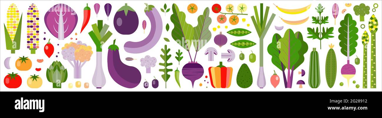 Bio-Gemüse-Banner Für Frische Farm Stock Vektor