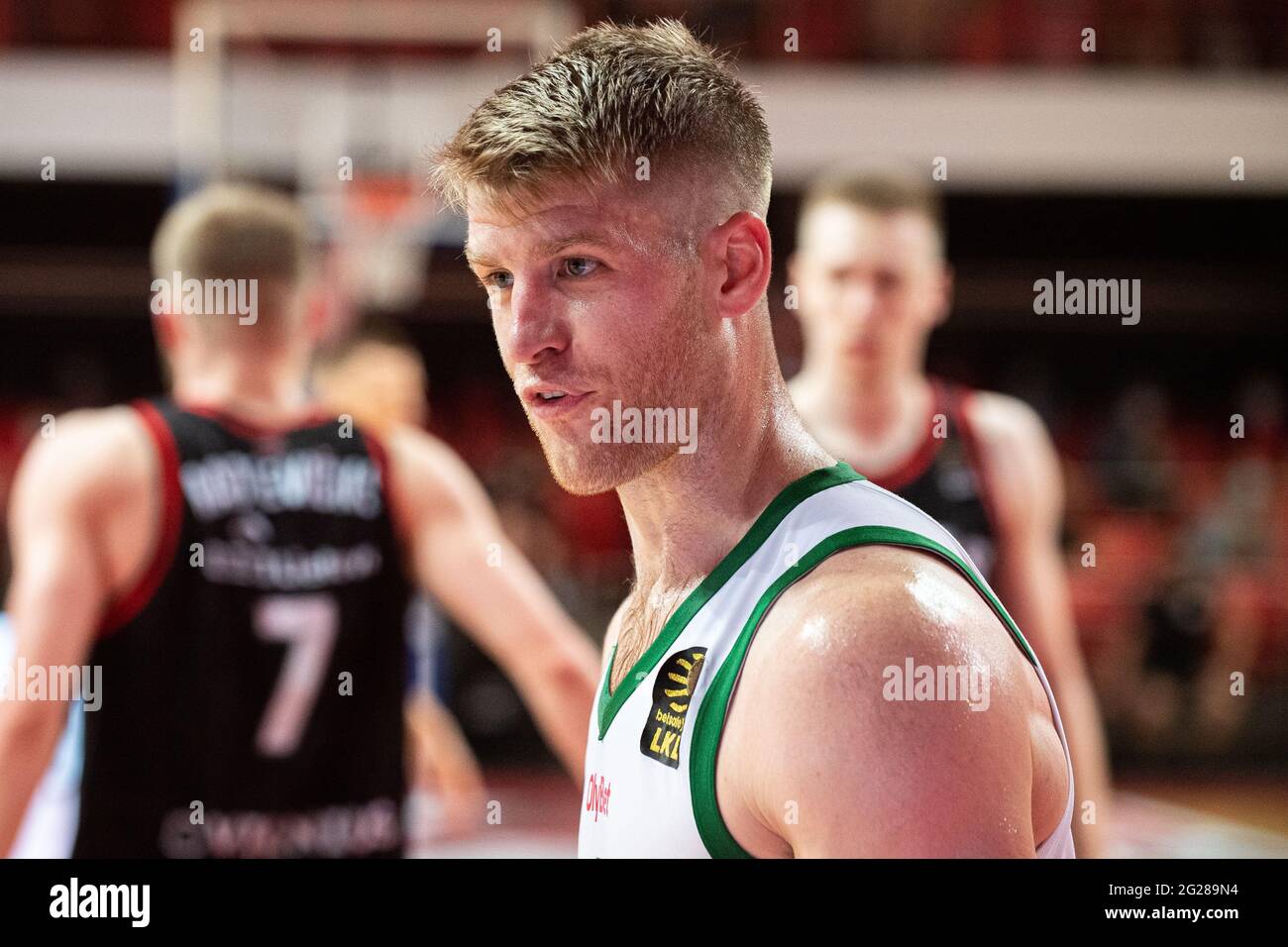 2021-06-05.Litauisches LKL-Meisterschaftsspiel von Betsafe. BC Rytas - BC Žalgiris -70-92. BC Žalgiris Spieler Thomas Walksup, nr. 0 Stockfoto