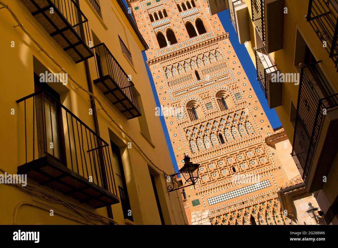 Mudejar Turm von St. Martín, Torre Mudejar de San Martín, Teruel, Aragón, Spanien, Europa Stockfoto