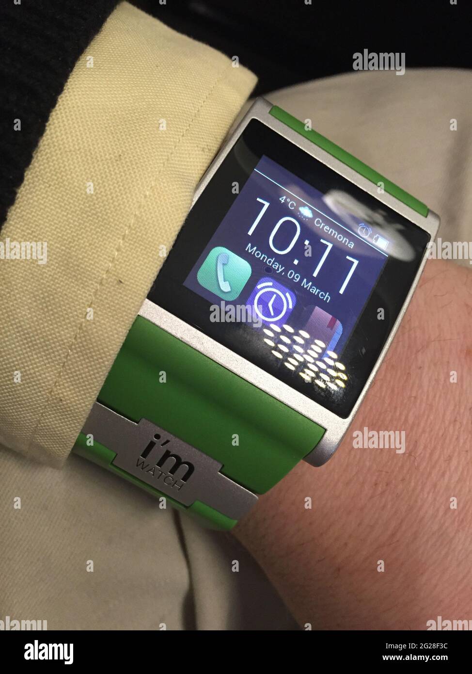 MAILAND, ITALIEN - 08. Jun 2021: Die i'm Watch ist eine Smartwatch, die vom italienischen Unternehmen i'm S.p.A. entwickelt wurde. Sie wurde von Manuel Zanella und Massimi konzipiert Stockfoto