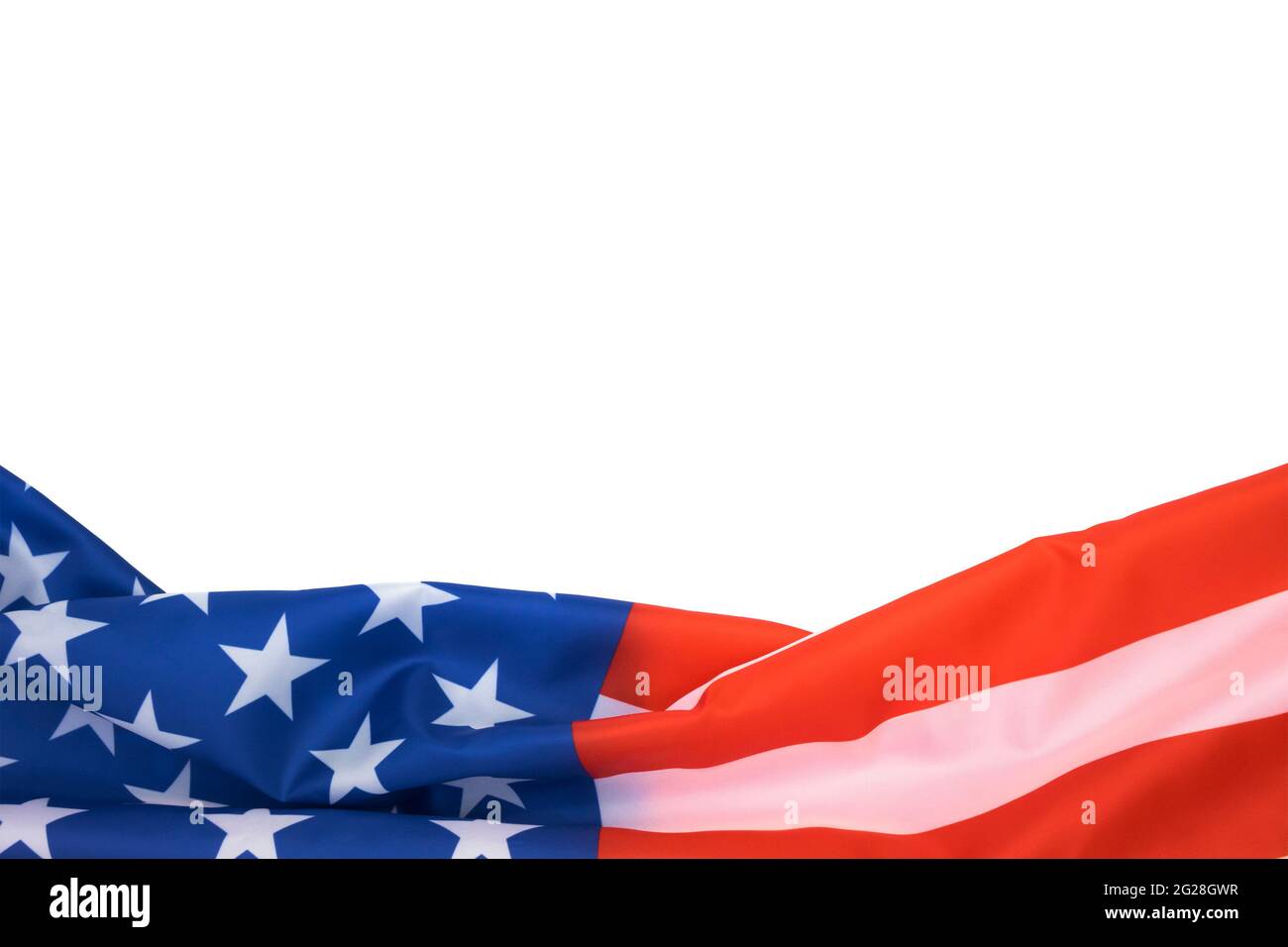 Amerikanische Flagge auf dem Hintergrund mit Platz für die Kopie des Memorial Day und des Independence Day. Stockfoto