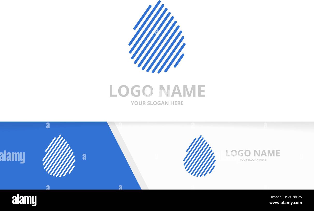 Wassertropfen-Logo-Kombination. Design-Vorlage für das Logo der Natur-Energietröpfchen. Stock Vektor