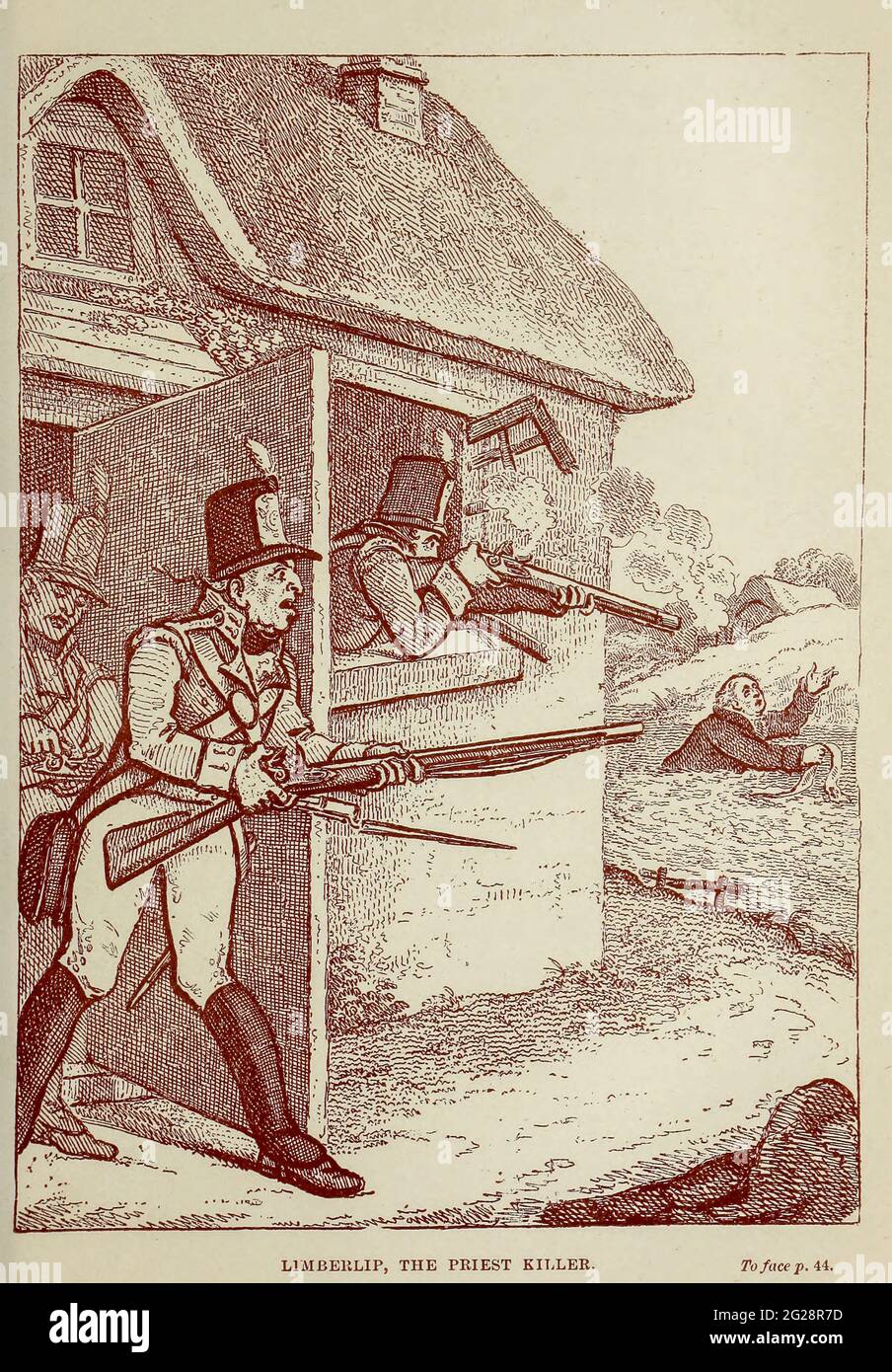 LIMBERLIP, DER PRIESTER-MÖRDER aus dem Buch Irland 98: Skizzen der wichtigsten Männer der Zeit, basierend auf den veröffentlichten Bänden und einigen unveröffentlichten mss. Des verstorbenen Dr. Richard Robert Madden. Mit gravierten Porträts und zeitgenössischen Illustrationen von Daly, J. Bowles (John Bowles), Redakteur; Madden, Richard Robert, 1798-1886, Bibliographischer Vorläufer; Swan Sonnenschein, Lowrey, & Co., Verleger; Spottiswoode & Co., Drucker Veröffentlicht in London von Swan Sonnenschein, Lowrey, & Co., Pamernoster Square in 1888 Stockfoto