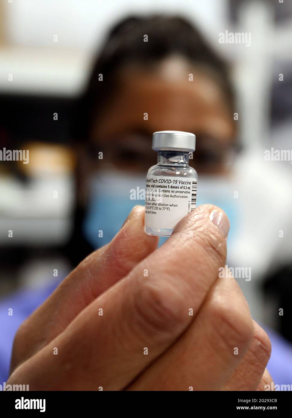 Einführung des Coronavirus-Impfstoffs Bild aufgenommen am 8. Februar 2021 Stockfoto