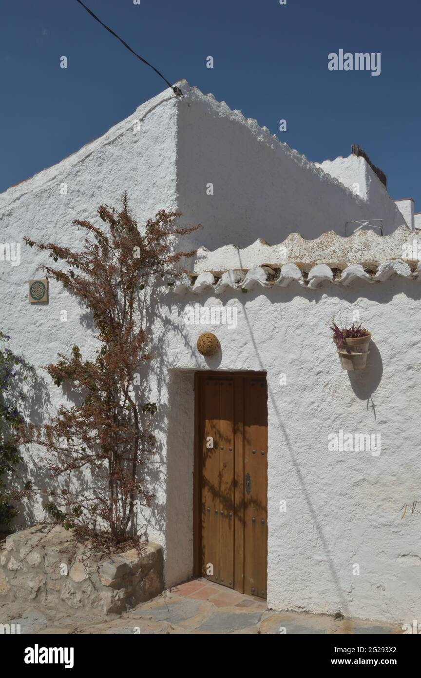 Typisches weißes Haus in Andalusien, Comares, Spanien Stockfoto