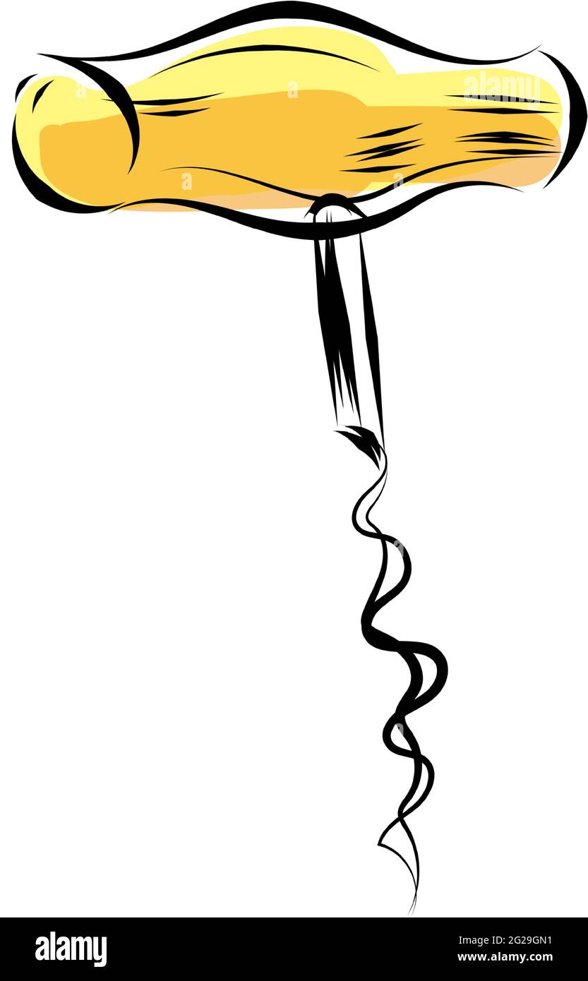 Vintage Korkenzieher Vektor Wein Flaschenöffner Symbol Stock Vektor