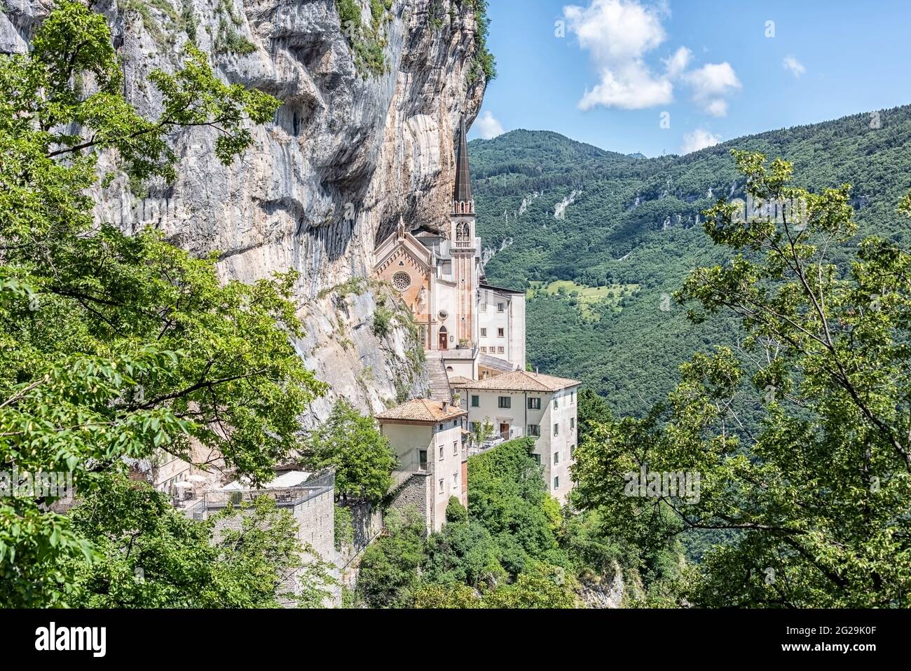 Heiligtum der Madonna della Corona, Italien Stockfoto
