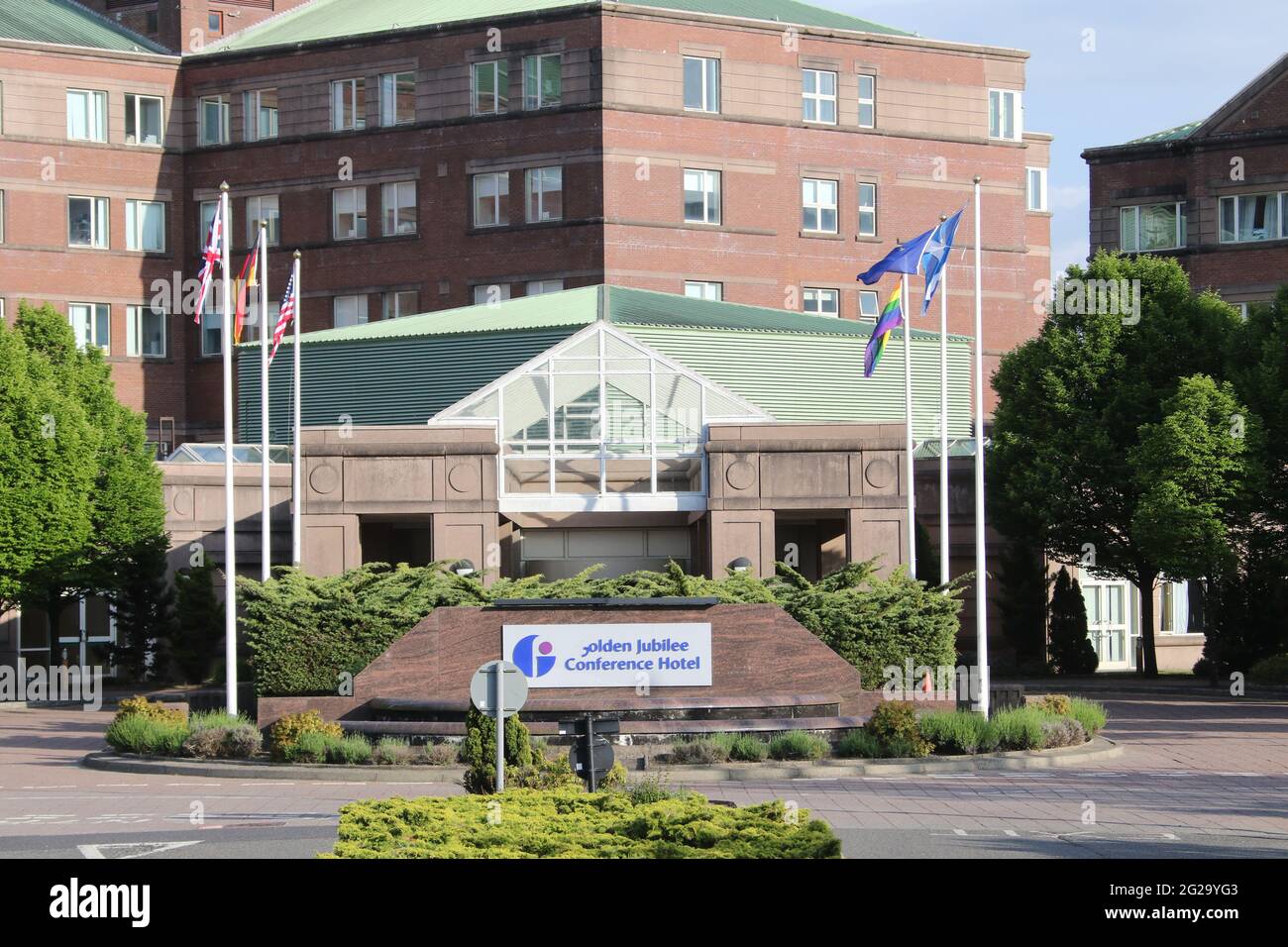 Golden Jubilee Conference Hotel, Beardmore Street, Glasgow, G81 4SA. Schottland, das früher als Beardmore Hotel bekannt war. Stockfoto