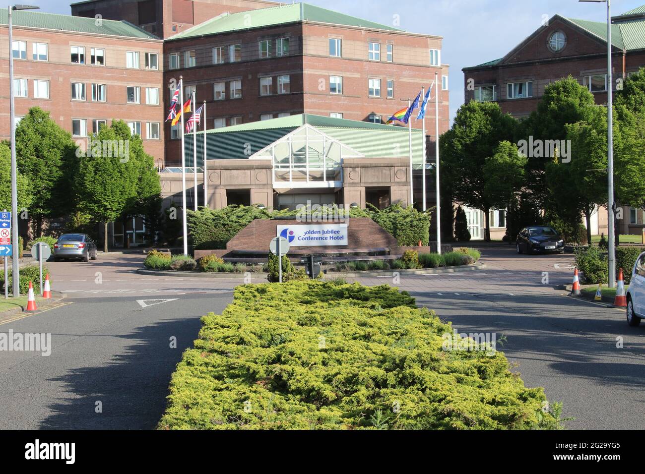 Golden Jubilee Conference Hotel, Beardmore Street, Glasgow, G81 4SA. Schottland, das früher als Beardmore Hotel bekannt war. Stockfoto