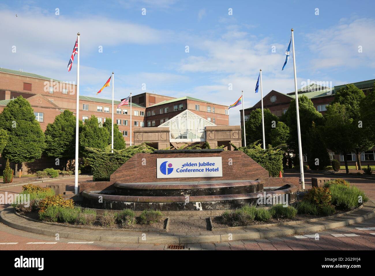 Golden Jubilee Conference Hotel, Beardmore Street, Glasgow, G81 4SA. Schottland, das früher als Beardmore Hotel bekannt war. Stockfoto