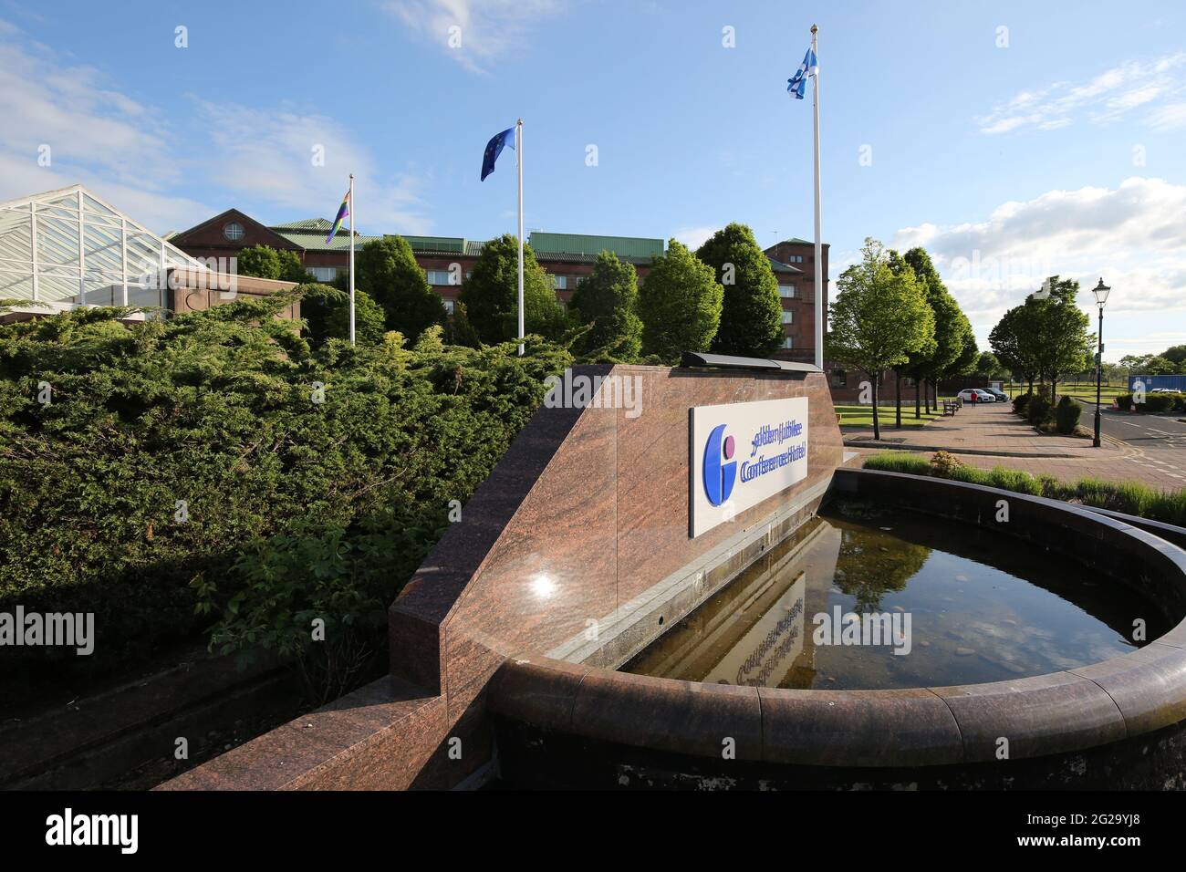 Golden Jubilee Conference Hotel, Beardmore Street, Glasgow, G81 4SA. Schottland, das früher als Beardmore Hotel bekannt war. Stockfoto