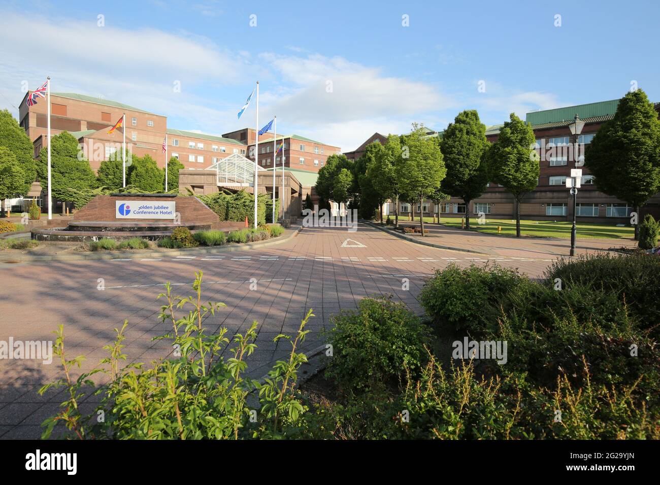 Golden Jubilee Conference Hotel, Beardmore Street, Glasgow, G81 4SA. Schottland, das früher als Beardmore Hotel bekannt war. Stockfoto