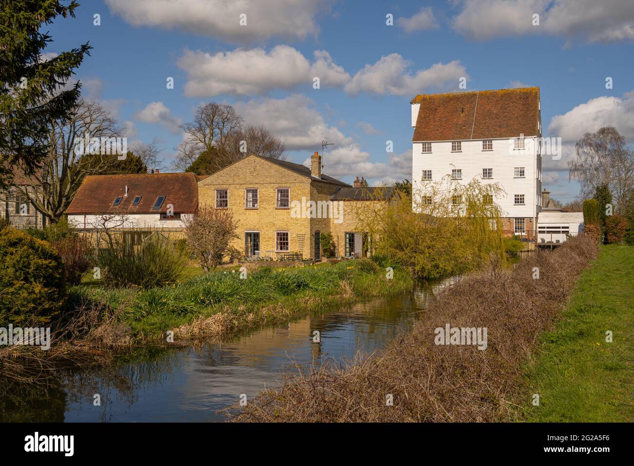 Die Mühle am Fluss Little Stour in Wickhambreaux bei Canterbury Kent Stockfoto