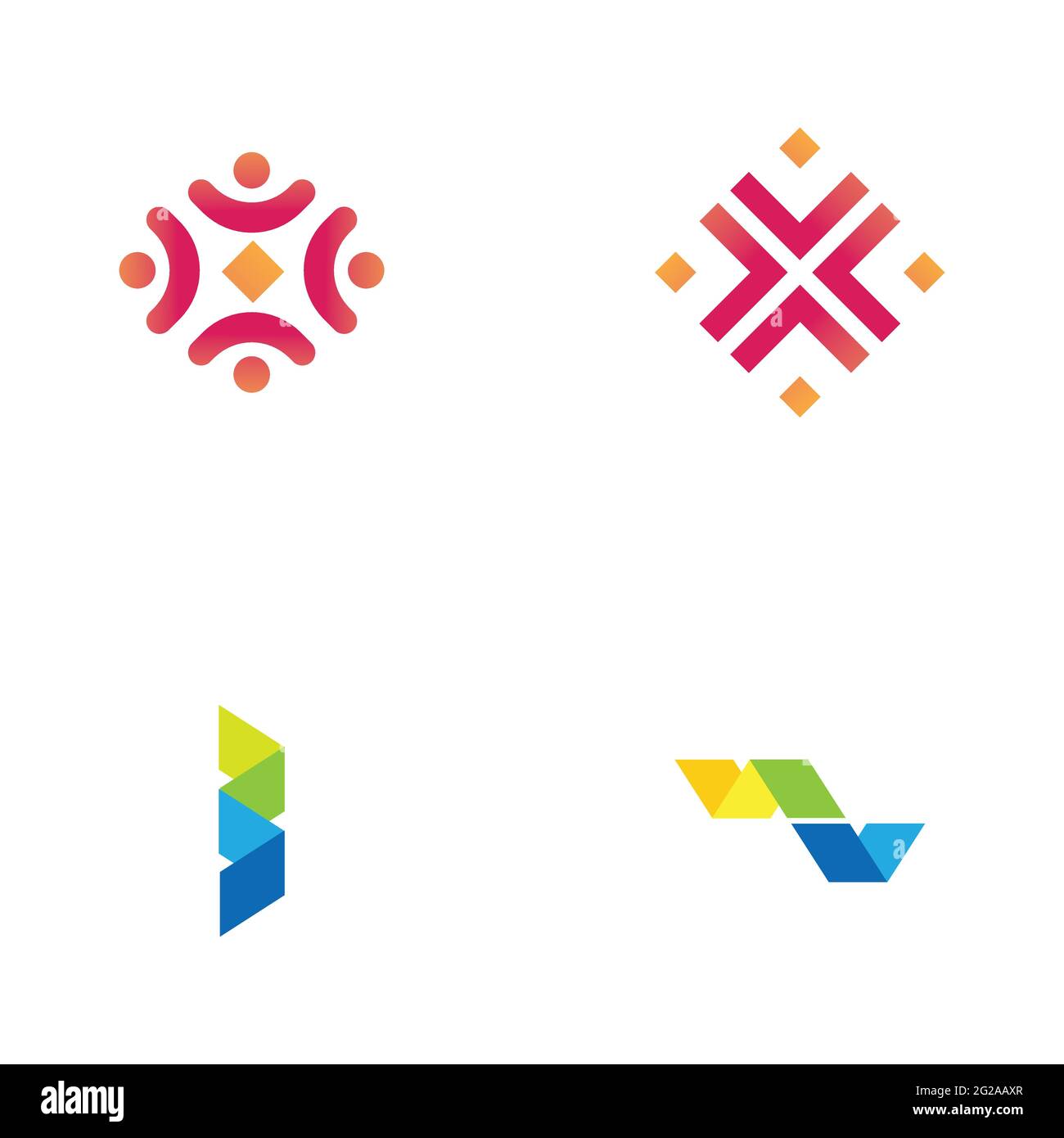 Digital Finance Technology Logo Set Illustration Design Vorlage Stock Vektor