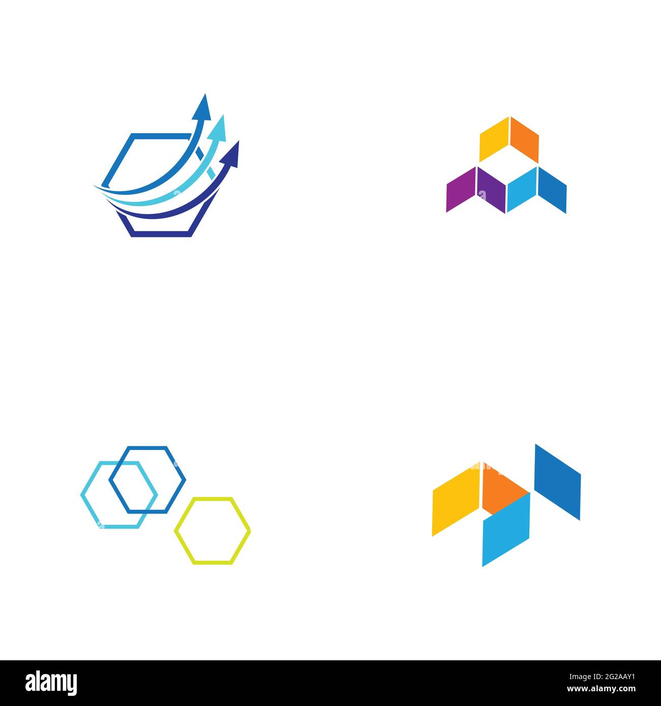 Digital Finance Technology Logo Set Illustration Design Vorlage Stock Vektor