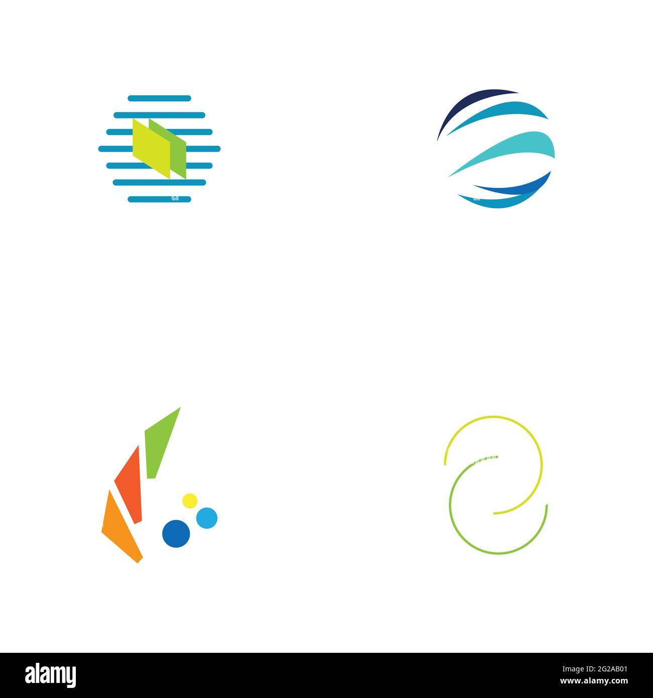 Digital Finance Technology Logo Set Illustration Design Vorlage Stock Vektor