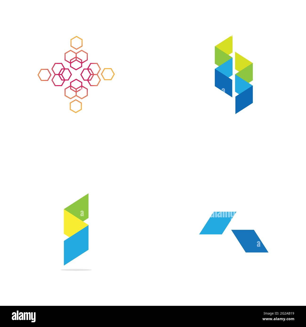 Digital Finance Technology Logo Set Illustration Design Vorlage Stock Vektor