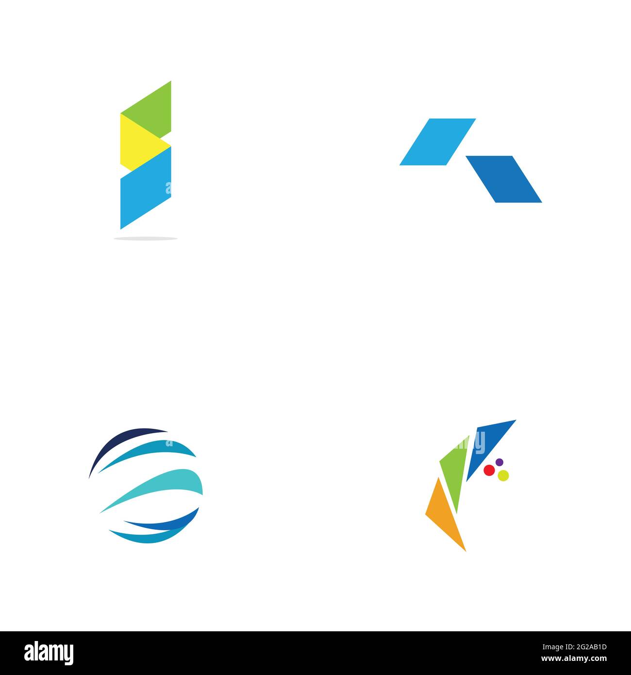 Digital Finance Technology Logo Set Illustration Design Vorlage Stock Vektor