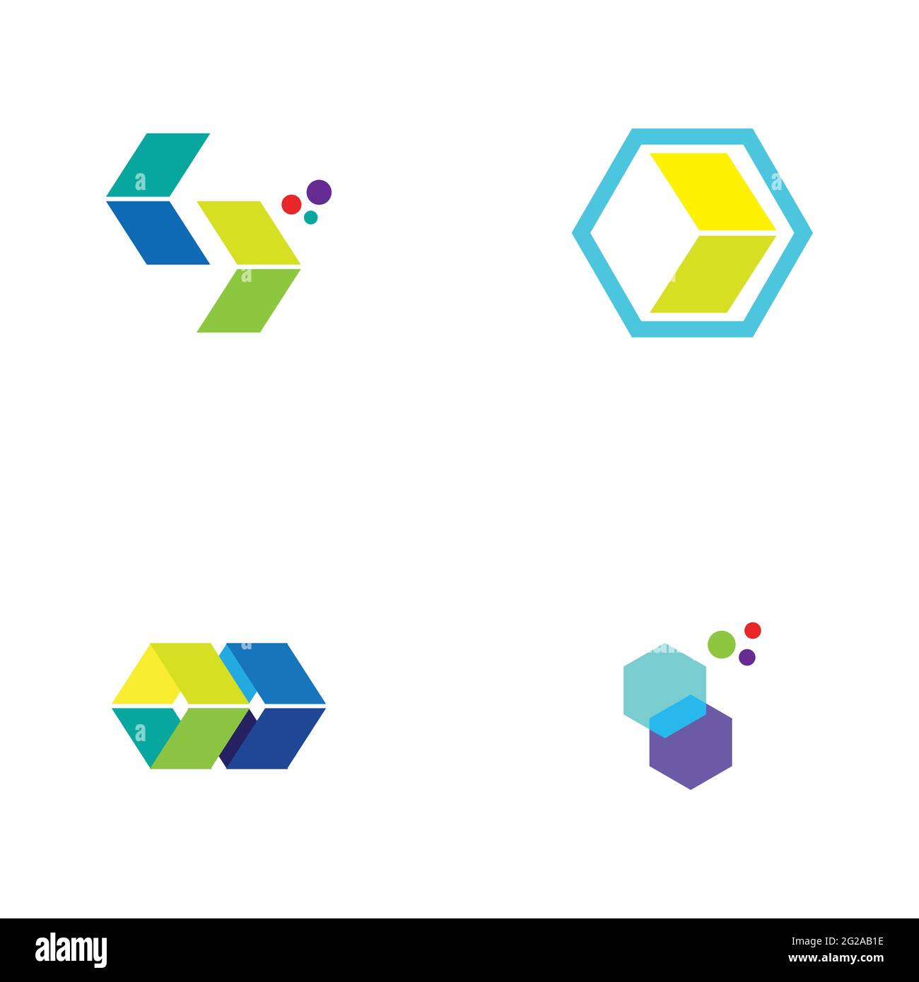 Digital Finance Technology Logo Set Illustration Design Vorlage Stock Vektor