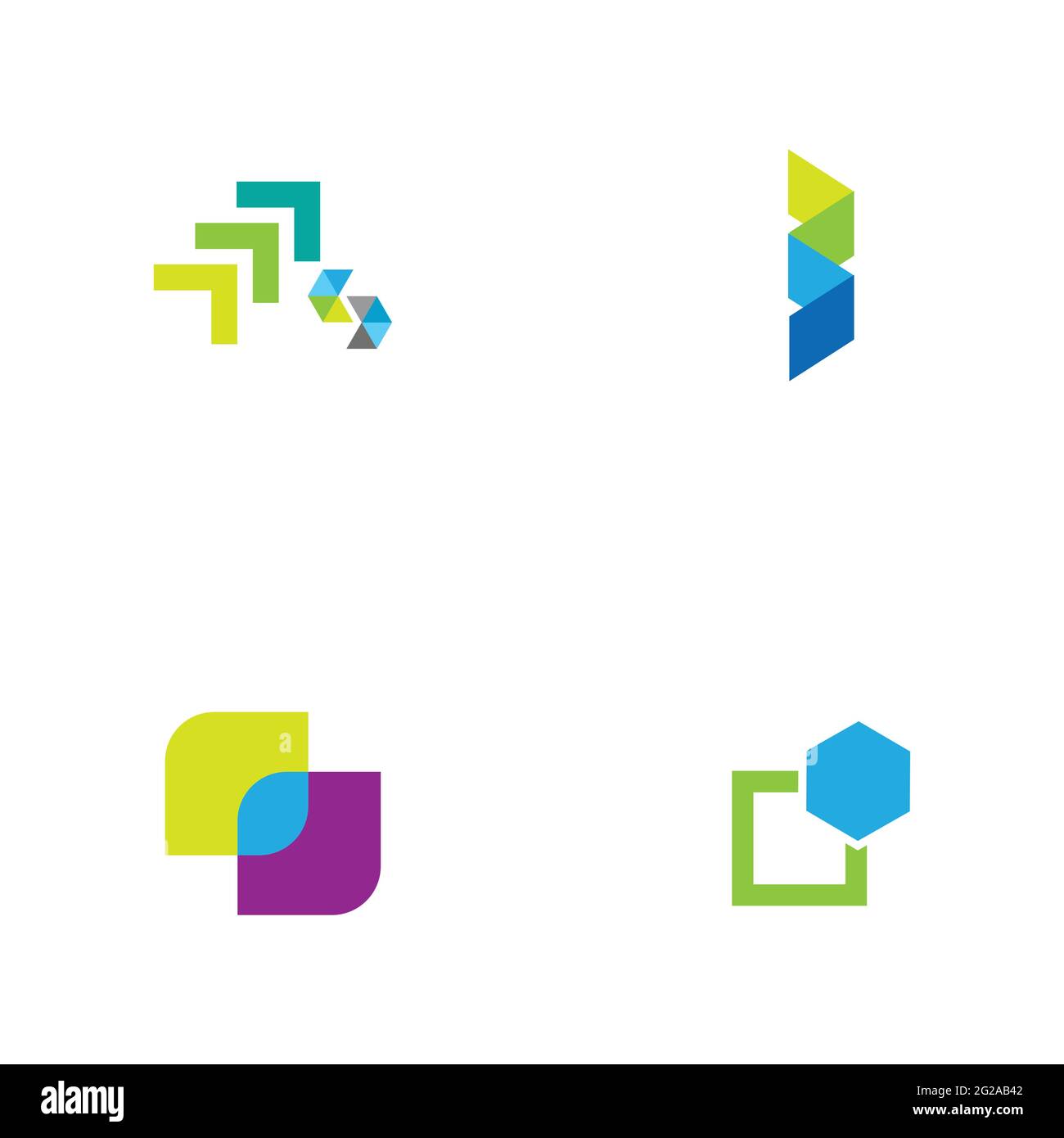 Digital Finance Technology Logo Set Illustration Design Vorlage Stock Vektor