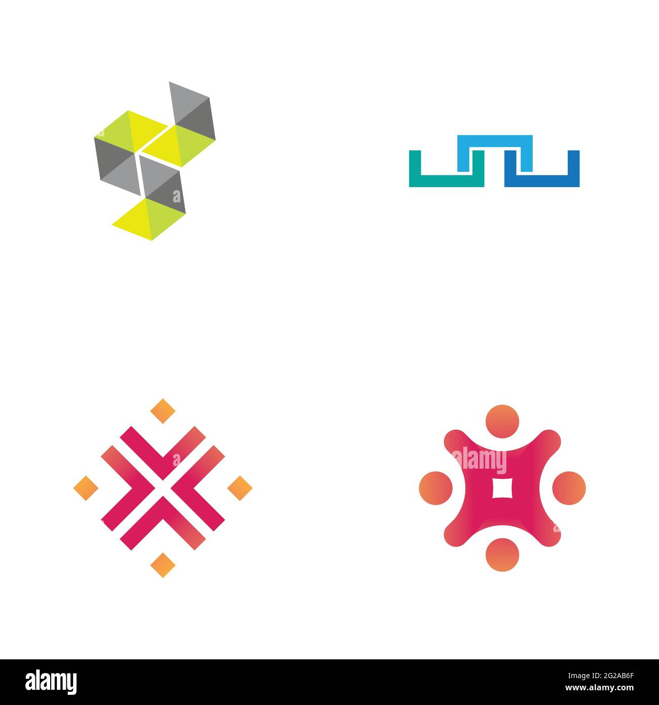 Digital Finance Technology Logo Set Illustration Design Vorlage Stock Vektor