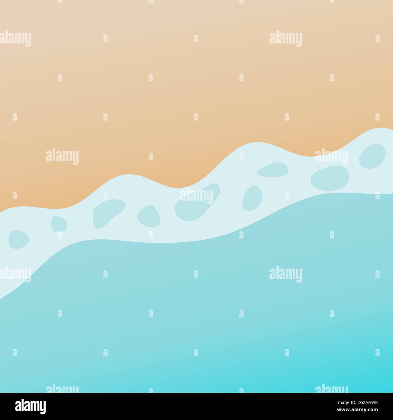 Abstrakter Hintergrund des Sommers in blau, Kurve, Abstufung 072 Stock Vektor