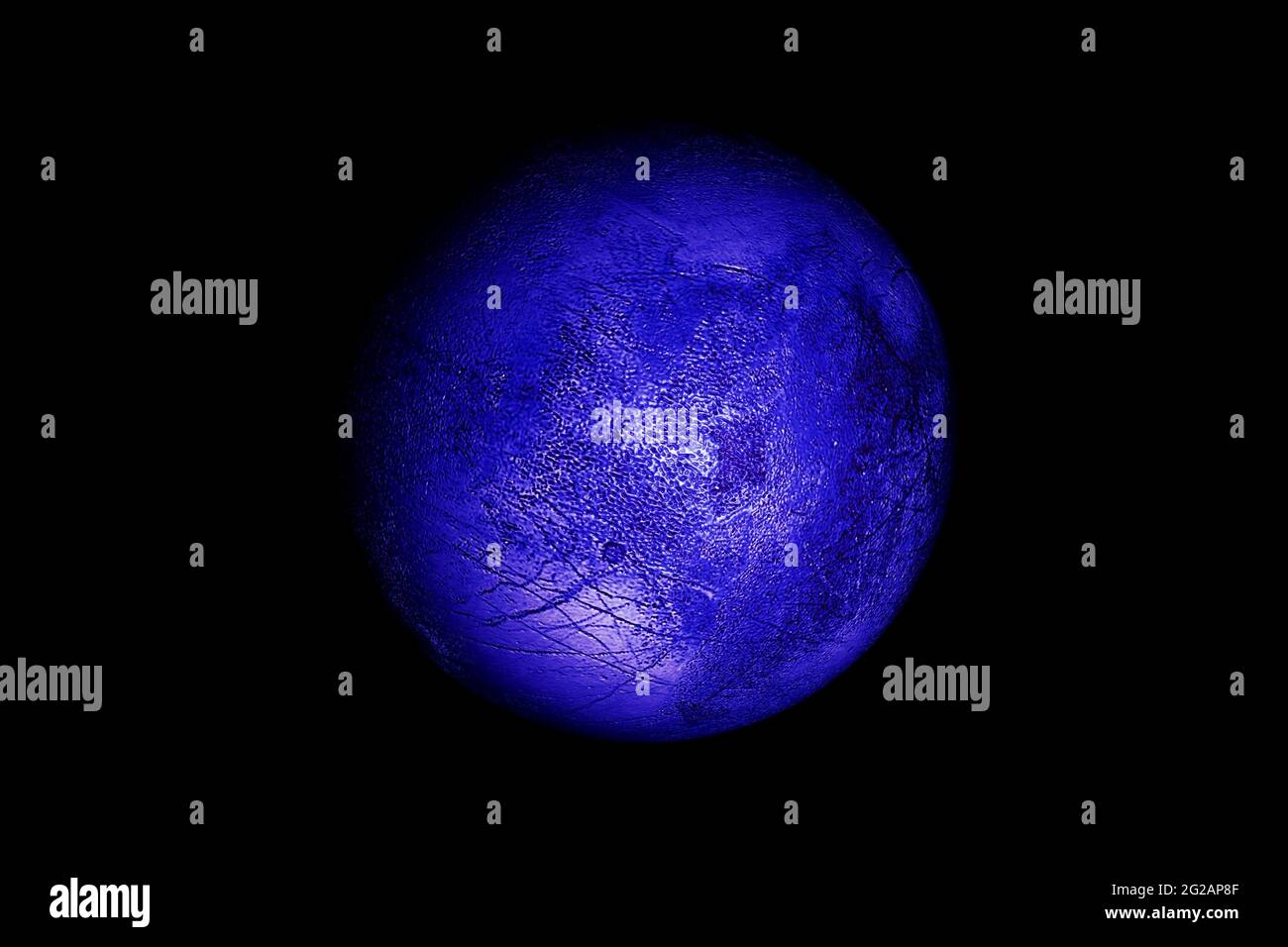 Heller Exoplanet auf dunklem Hintergrund. Elemente dieses Bildes wurden von der NASA eingerichtet. Hochwertige Fotos Stockfoto