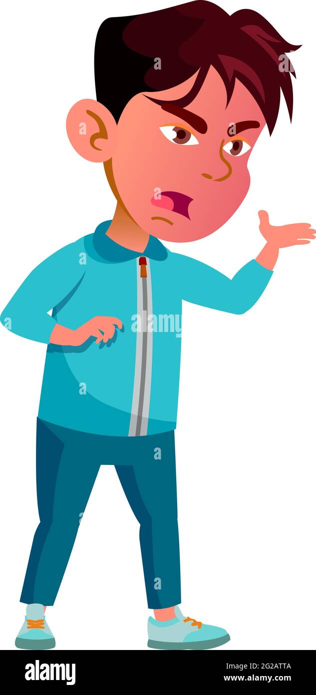Wutend Junge Kind Schreiend Auf Spielzeug Cartoon Vektor Stock Vektorgrafik Alamy