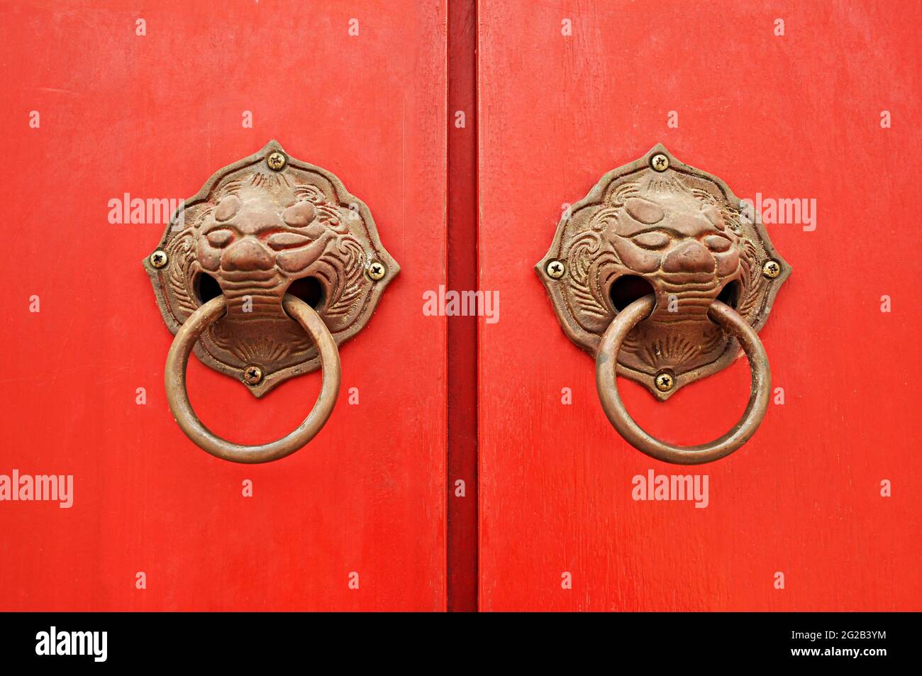 Türgriffe im alten chinesischen Stil Stockfoto