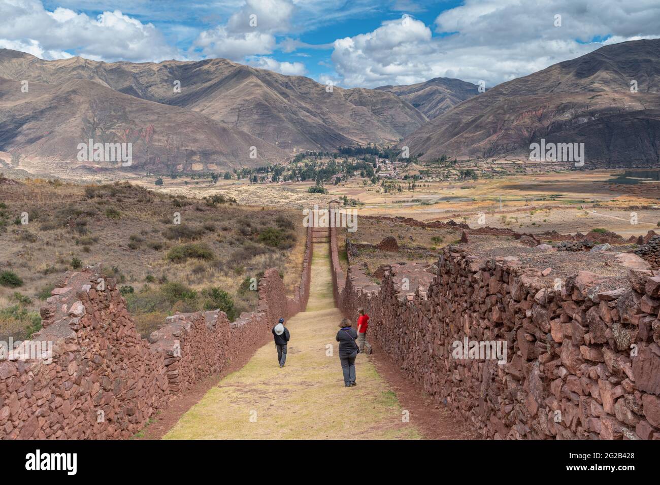 Vor-inka-Ruinen in Pikillacta, in der Nähe von Cusco, Peru Stockfoto